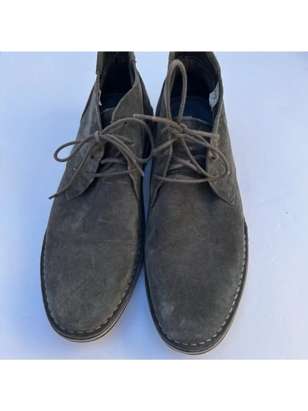 Steve Madden Gray Suede Leather Chukka Boots Mens Size 10 Outdoor Lace Up